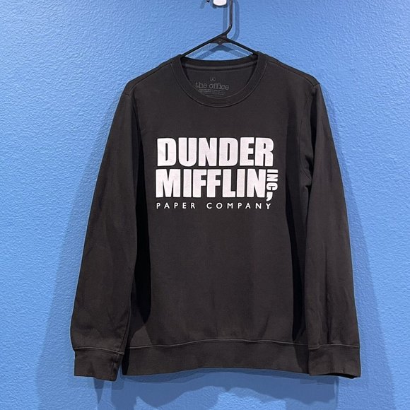 The Office Dunder Mifflin Inc Paper Company Black Crewneck Sweater Size Small - Picture 14 of 14